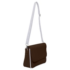 Brunette Brown & White -  Shoulder Bag With Back Zipper by FashionLane