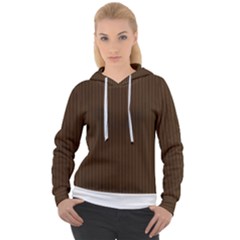 Brunette Brown & White -  Women s Overhead Hoodie by FashionLane