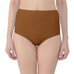 Rusty Orange & White - Classic High-waist Bikini Bottoms by FashionLane