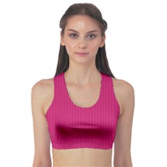 Peacock Pink & White - Sports Bra by FashionLane