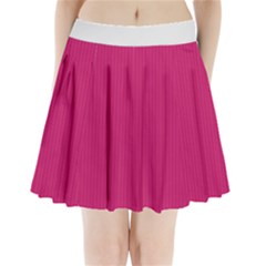 Peacock Pink & White - Pleated Mini Skirt