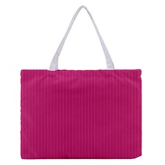 Peacock Pink & White - Zipper Medium Tote Bag
