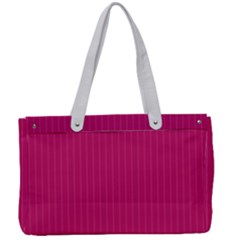 Peacock Pink & White - Canvas Work Bag