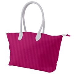 Peacock Pink & White - Canvas Shoulder Bag