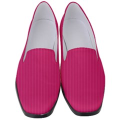 Peacock Pink & White - Women s Classic Loafer Heels