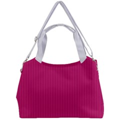 Peacock Pink & White - Double Compartment Shoulder Bag by FashionLane