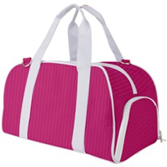 Peacock Pink & White - Burner Gym Duffel Bag by FashionLane