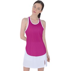 Peacock Pink & White - Racer Back Mesh Tank Top