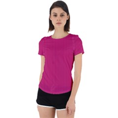 Peacock Pink & White - Back Cut Out Sport Tee