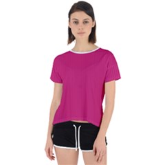 Peacock Pink & White - Open Back Sport Tee