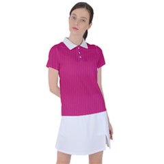 Peacock Pink & White - Women s Polo Tee