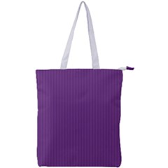 Eminence Purple & White - Double Zip Up Tote Bag by FashionLane