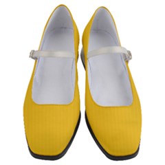 Dandelion Yellow & White - Women s Mary Jane Shoes by FashionLane