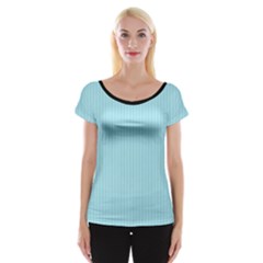 Blizzard Blue & Black - Cap Sleeve Top by FashionLane