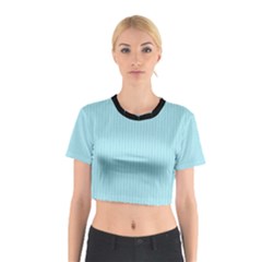 Blizzard Blue & Black - Cotton Crop Top by FashionLane