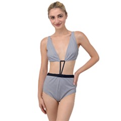 Chalice Silver Grey & Black - Tied Up Two Piece Swimsuit by FashionLane