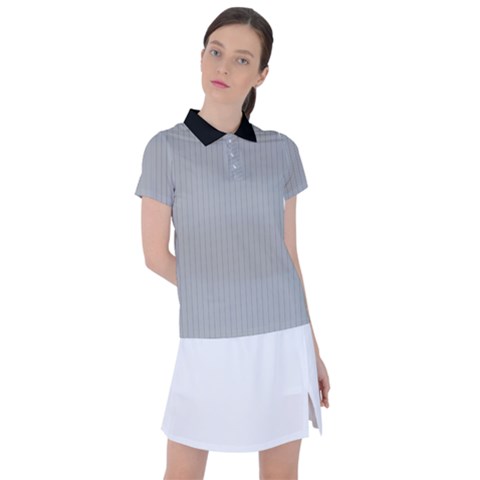Chalice Silver Grey & Black - Women s Polo Tee by FashionLane