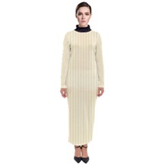 Creamy Yellow & Black - Turtleneck Maxi Dress by FashionLane