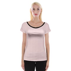 Soft Bubblegum Pink & Black - Cap Sleeve Top