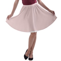 Soft Bubblegum Pink & Black - A-line Skater Skirt