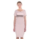 Soft Bubblegum Pink & Black - Classic Short Sleeve Midi Dress View1