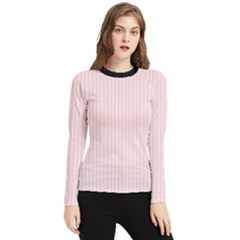 Soft Bubblegum Pink & Black - Women s Long Sleeve Rash Guard