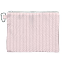 Soft Bubblegum Pink & Black - Canvas Cosmetic Bag (xxl) by FashionLane