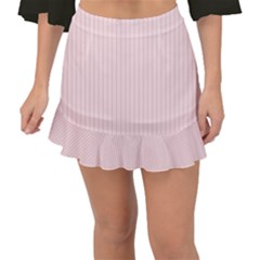 Soft Bubblegum Pink & Black - Fishtail Mini Chiffon Skirt