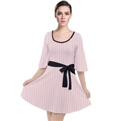 Soft Bubblegum Pink & Black - Velour Kimono Dress