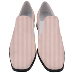 Soft Bubblegum Pink & Black - Women Slip On Heel Loafers