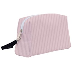 Soft Bubblegum Pink & Black - Wristlet Pouch Bag (large)