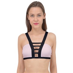Soft Bubblegum Pink & Black - Cage Up Bikini Top