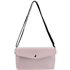Soft Bubblegum Pink & Black - Removable Strap Clutch Bag