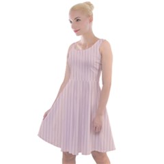 Soft Bubblegum Pink & Black - Knee Length Skater Dress