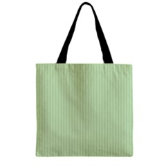 Tea Green & Black - Zipper Grocery Tote Bag by FashionLane