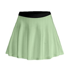 Tea Green & Black - Mini Flare Skirt by FashionLane