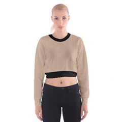 Toasted Almond & Black - Cropped Sweatshirt by FashionLane