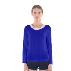 Admiral Blue & White - Women s Long Sleeve Tee