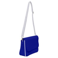 Admiral Blue & White - Shoulder Bag with Back Zipper