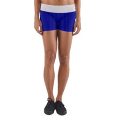 Admiral Blue & White - Yoga Shorts