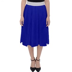 Admiral Blue & White - Classic Midi Skirt