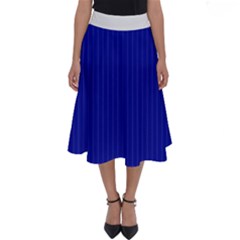 Admiral Blue & White - Perfect Length Midi Skirt