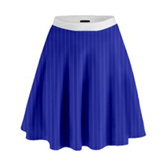 Admiral Blue & White - High Waist Skirt
