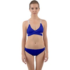 Admiral Blue & White - Wrap Around Bikini Set