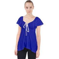 Admiral Blue & White - Lace Front Dolly Top