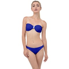 Admiral Blue & White - Classic Bandeau Bikini Set