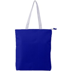 Admiral Blue & White - Double Zip Up Tote Bag