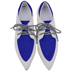 Admiral Blue & White - Pointed Oxford Shoes