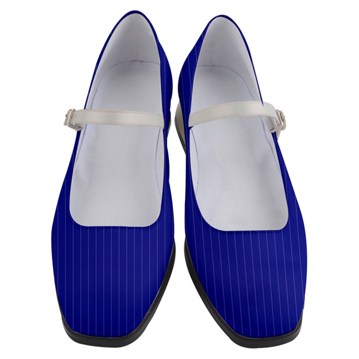 Admiral Blue & White - Women s Mary Jane Shoes