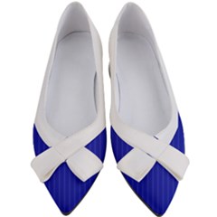 Admiral Blue & White - Women s Bow Heels